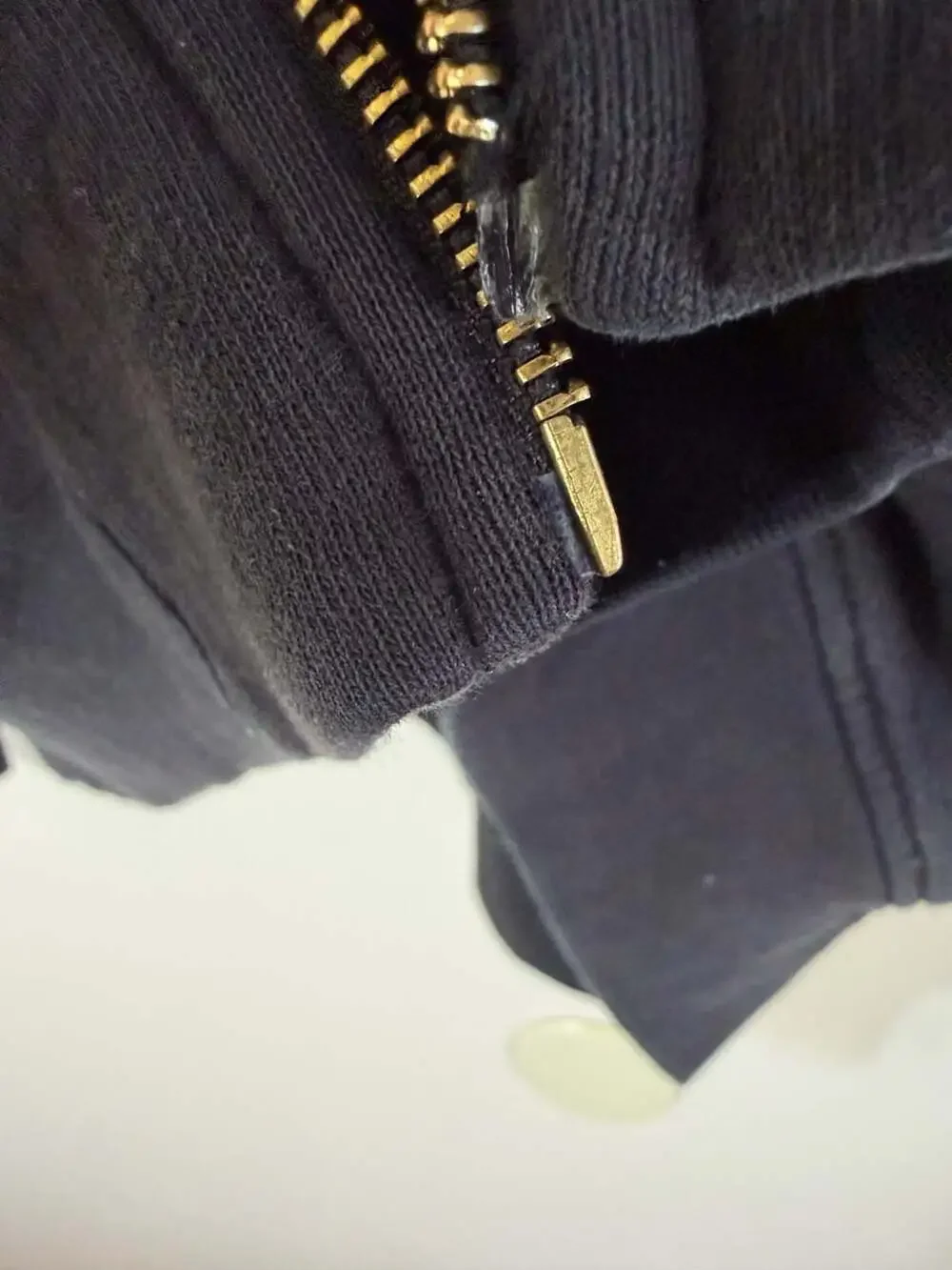 True Religion Men's Black Full-Zip Hoodie with Gold Buddha Logo